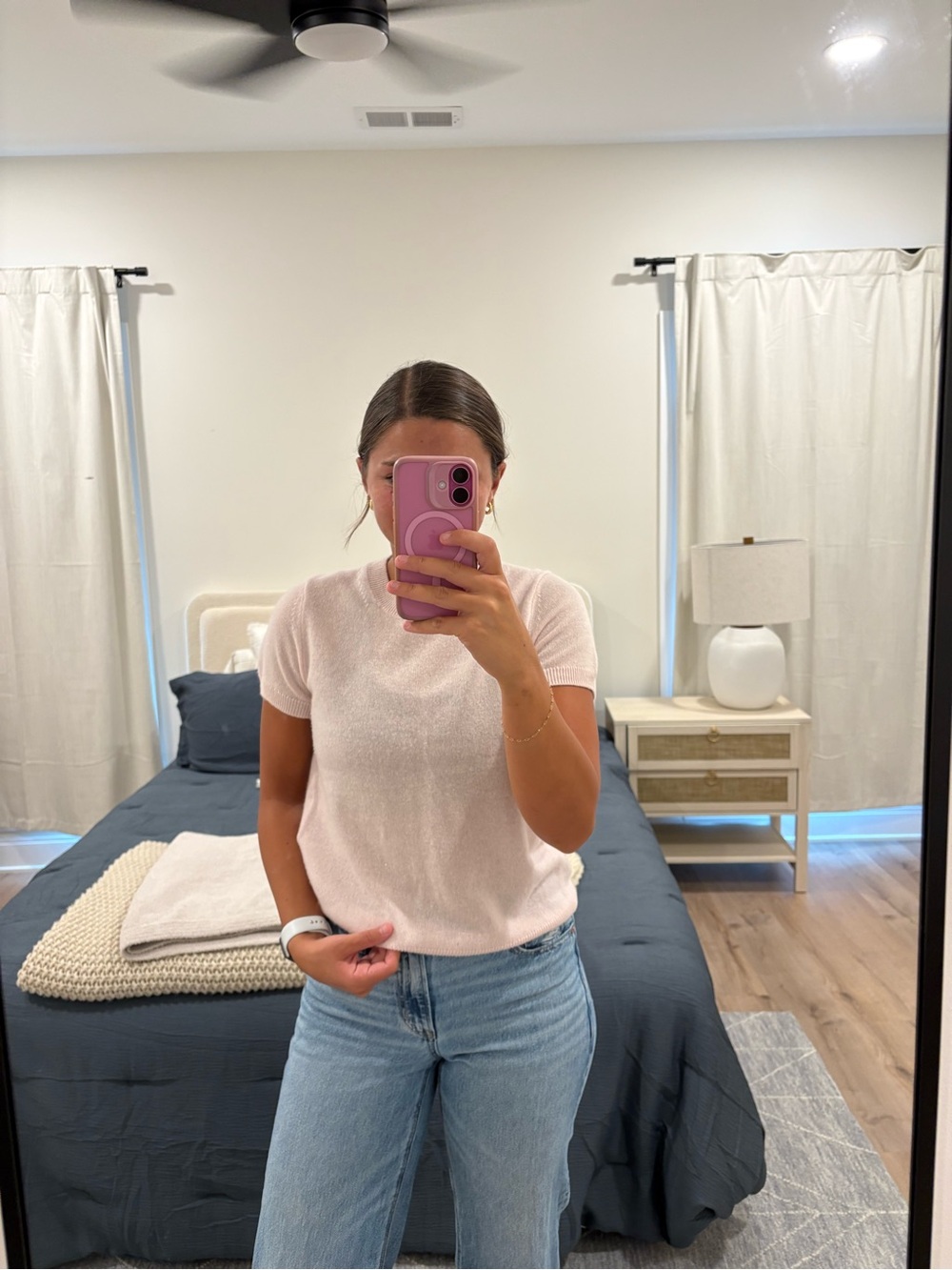 Quince Mongolian Cashmere Tee Size Small